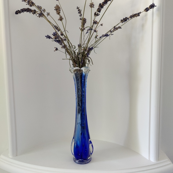Vintage Cobalt Blue 🔵 Mini Swung Vase - Picture 10 of 11